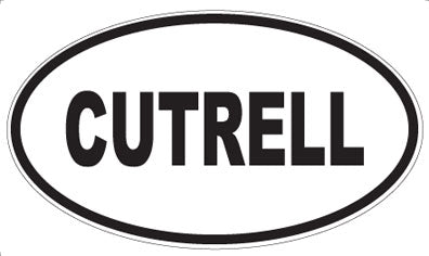 CUTRELL - Oval Sticker