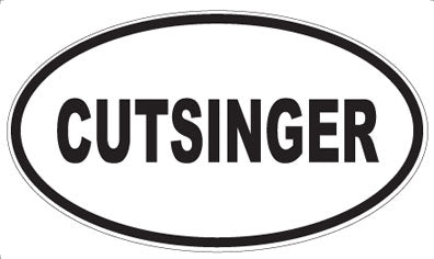 CUTSINGER - Oval Sticker