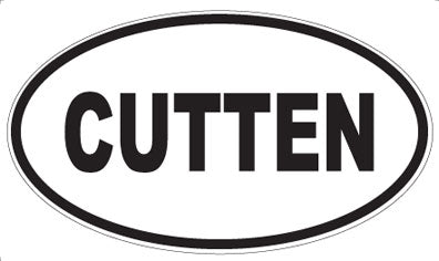 CUTTEN - Oval Sticker