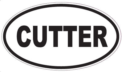 CUTTER - Oval Sticker