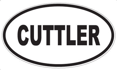 CUTTLER - Oval Sticker