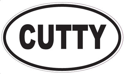 CUTTY - Oval Sticker