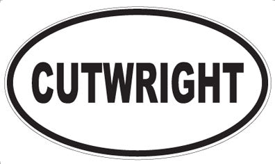 CUTWRIGHT - Oval Sticker
