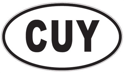 CUY - 3 Letter Initials Oval Sticker