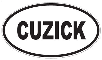 CUZICK - Oval Sticker
