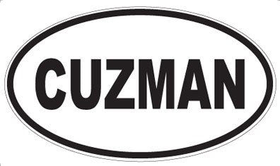CUZMAN - Oval Sticker
