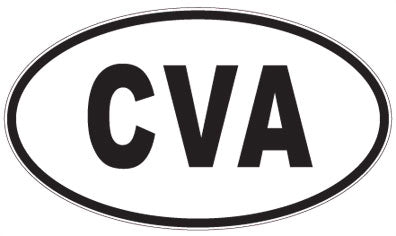 CVA - 3 Letter Initials Oval Sticker