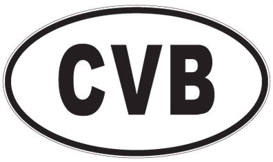 CVB - 3 Letter Initials Oval Sticker