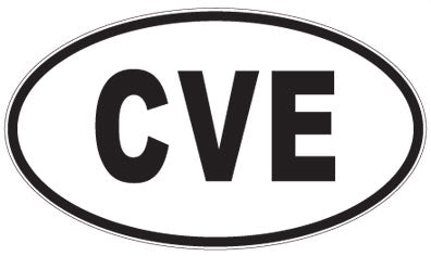 CVE - 3 Letter Initials Oval Sticker