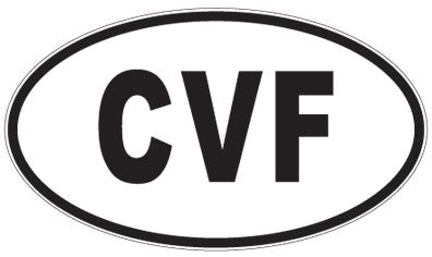CVF - 3 Letter Initials Oval Sticker