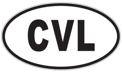 CVL - 3 Letter Initials Oval Sticker