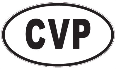CVP - 3 Letter Initials Oval Sticker