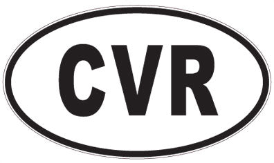 CVR - 3 Letter Initials Oval Sticker