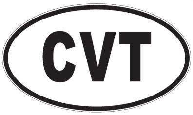 CVT - 3 Letter Initials Oval Sticker