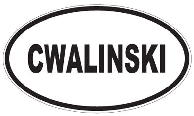 CWALINSKI - Oval Sticker