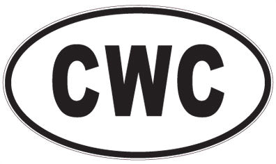 CWC - 3 Letter Initials Oval Sticker