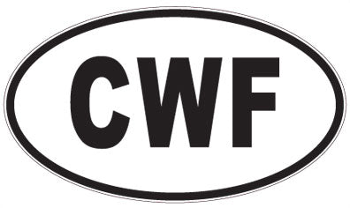 CWF - 3 Letter Initials Oval Sticker