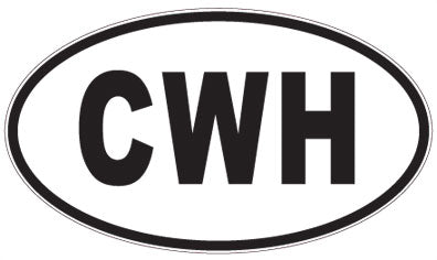 CWH - 3 Letter Initials Oval Sticker