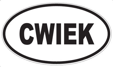 CWIEK - Oval Sticker