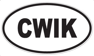 CWIK - Oval Sticker