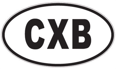 CXB - 3 Letter Initials Oval Sticker