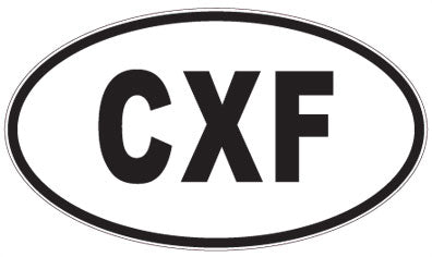 CXF - 3 Letter Initials Oval Sticker