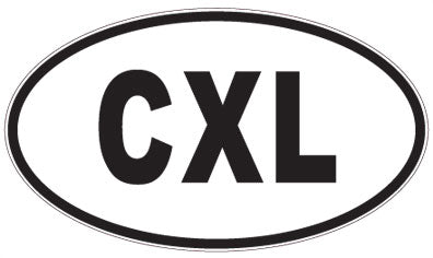 CXL - 3 Letter Initials Oval Sticker