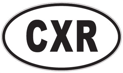 CXR - 3 Letter Initials Oval Sticker