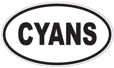 CYANS - Oval Sticker