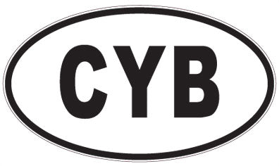 CYB - 3 Letter Initials Oval Sticker