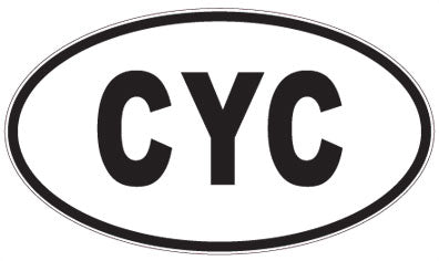 CYC - 3 Letter Initials Oval Sticker