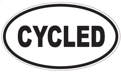 CYCLED - Oval Sticker