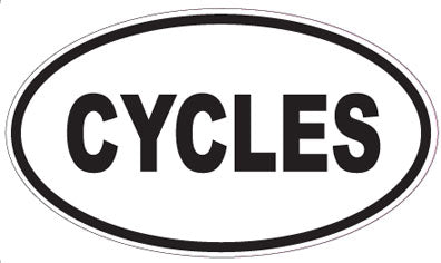 CYCLES - Oval Sticker