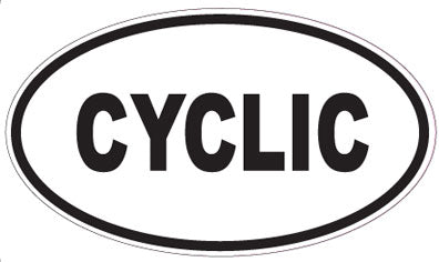 CYCLIC - Oval Sticker