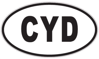 CYD - 3 Letter Initials Oval Sticker