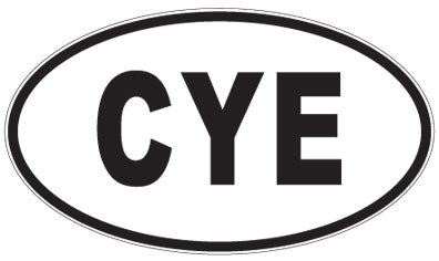 CYE - 3 Letter Initials Oval Sticker