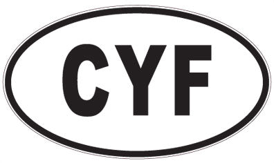 CYF - 3 Letter Initials Oval Sticker