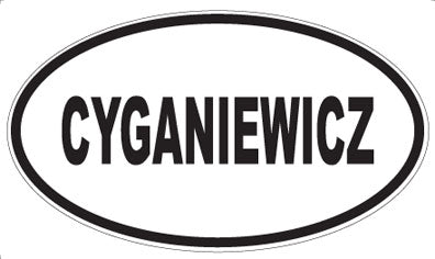 CYGANIEWICZ - Oval Sticker