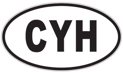 CYH - 3 Letter Initials Oval Sticker