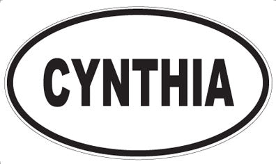 CYNTHIA - Oval Sticker