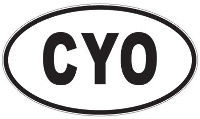 CYO - 3 Letter Initials Oval Sticker
