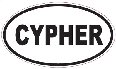 CYPHER - Oval Sticker