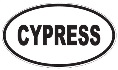 CYPRESS - Oval Sticker