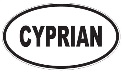 CYPRIAN - Oval Sticker