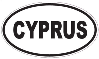 CYPRUS - Oval Sticker