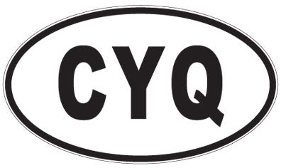 CYQ - 3 Letter Initials Oval Sticker