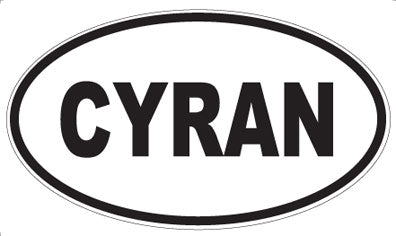 CYRAN - Oval Sticker