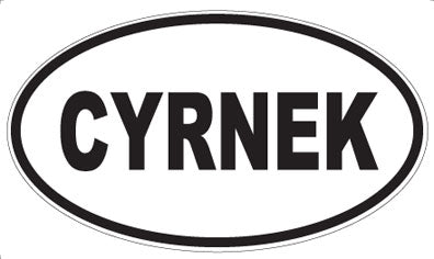 CYRNEK - Oval Sticker