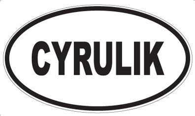 CYRULIK - Oval Sticker