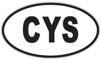 CYS - 3 Letter Initials Oval Sticker